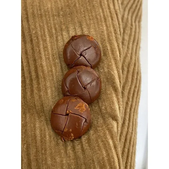 Garrison Park Men's 46R Vintage Tan Brown Corduroy Blazer W/ Elbow Patches - Picture 8 of 11